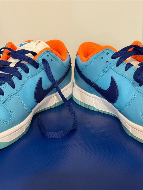 Nike Dunk Low SE Turquoise Navy Orange Low Top Sneaker main image 4